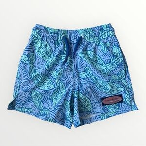 Vineyard Vines Boys' Printed Chappy Swim Trunks Fishline Calm Water Blue Size 2T